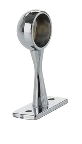 1PC 19mm CHROME WARDROBE RAIL END SOCKET